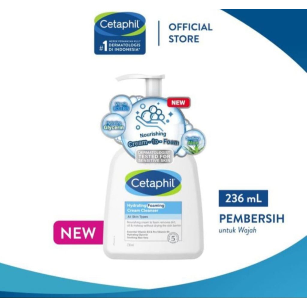 Cetaphil Hydrating Foaming Cream Cleanser Original