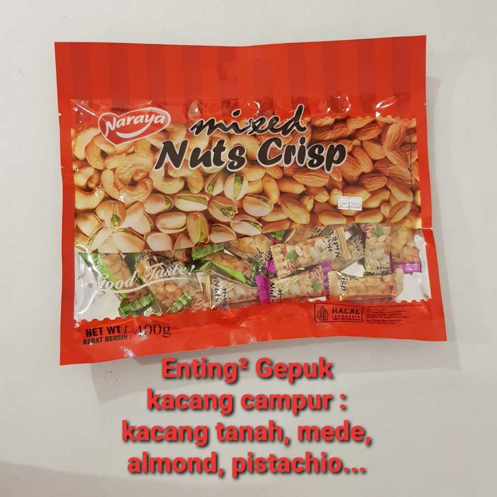 

Permen Kacang NARAYA MIXED NUT Crips 400gr Panggang HALAL & Enak