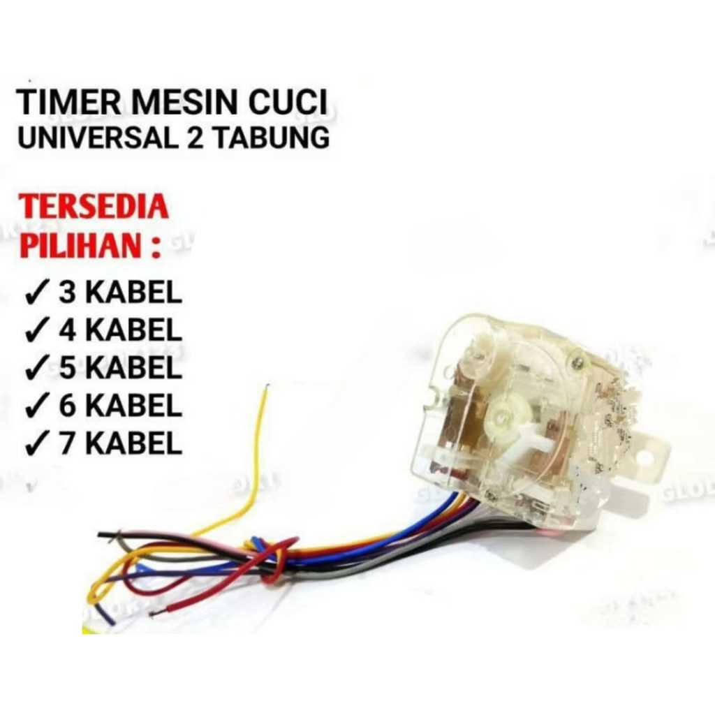 Timer Mesin Cuci Multi Universal 3 dan 6 kabel. timer mcc