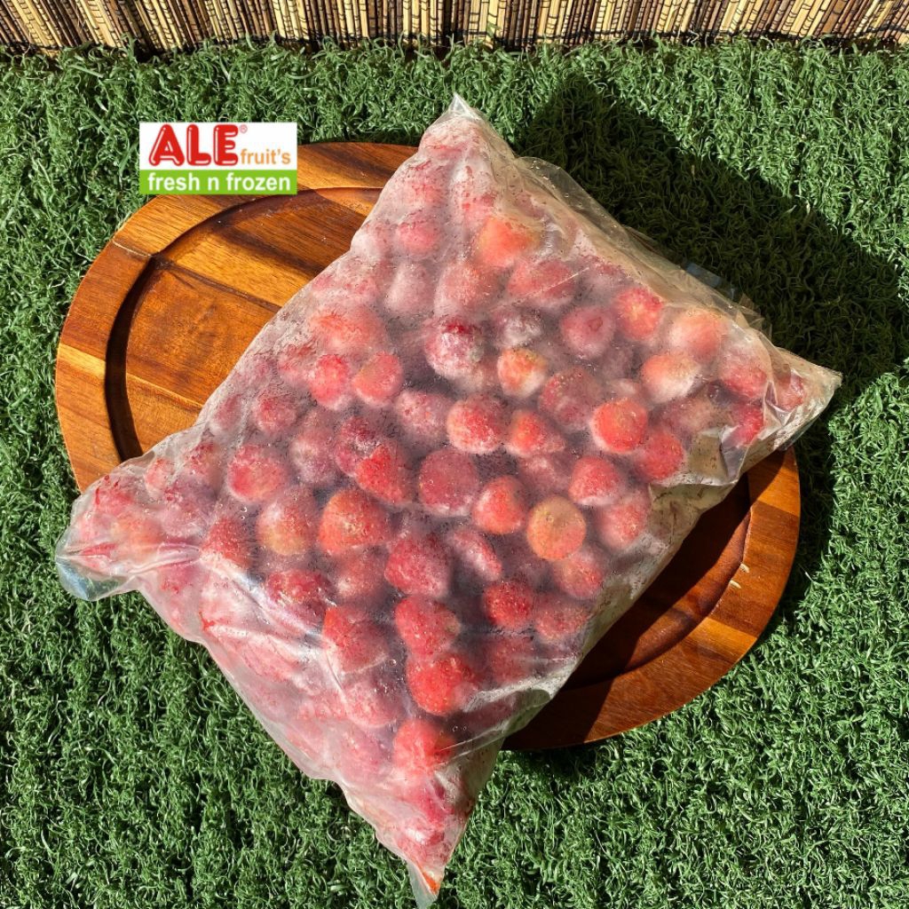 

Strawberry frozen, strawberry beku, strawberry grade C beku, kemasan 1kg