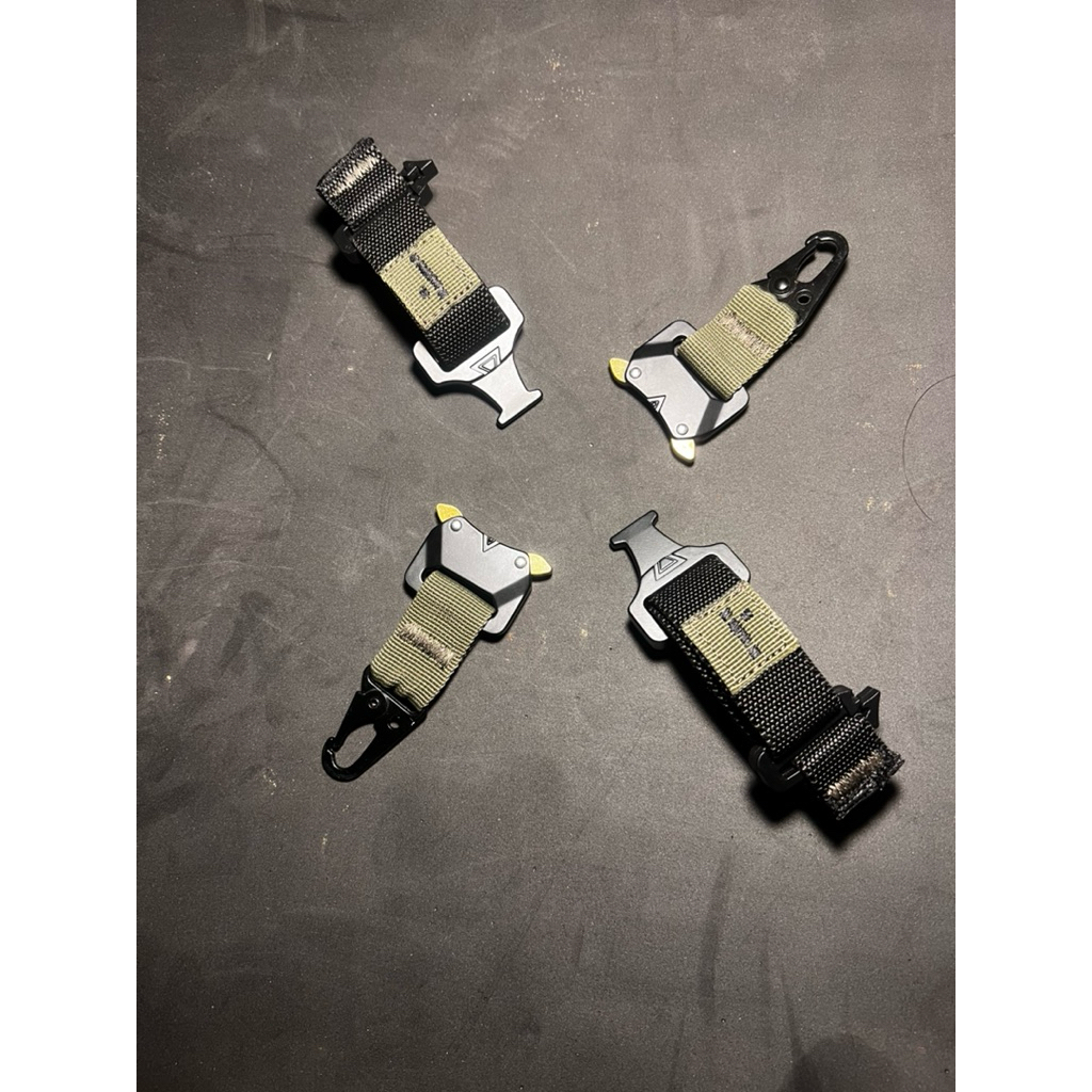 IDR EDC Keychain holder with alluminium buckle and snap hook, holder belt untuk kunci motor wireless