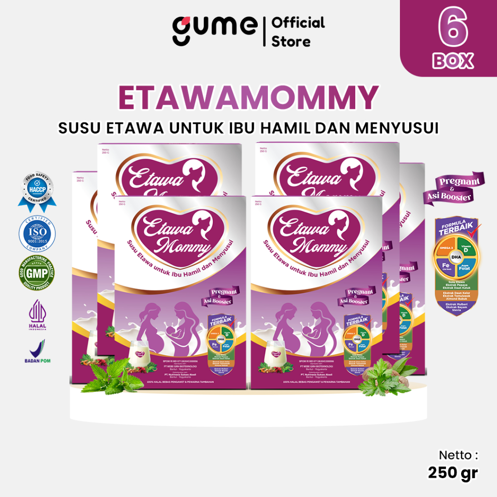 

Etawa Mommy Pregnant dan Asi Booster Susu Kambing Etawa Kemasan 250gr Paket 6 Box