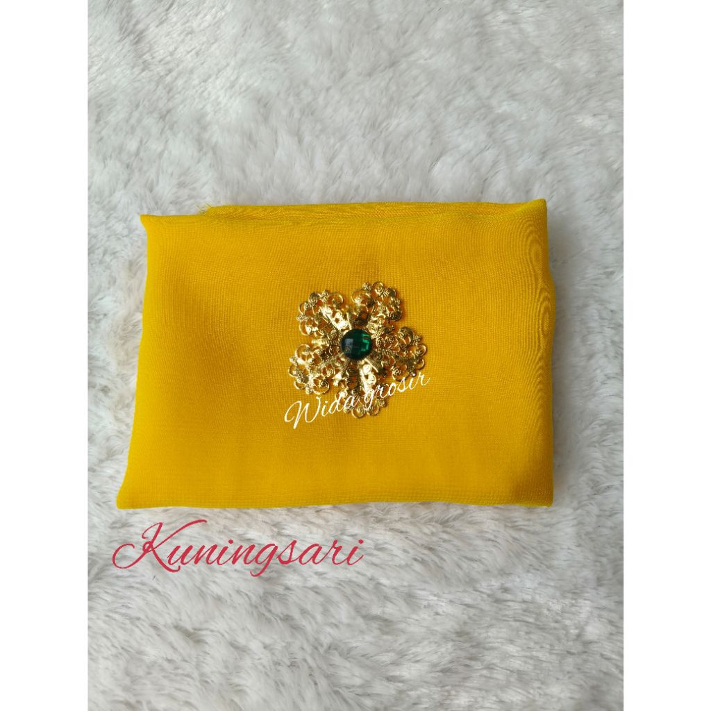selendang bali sifon + bros acesoris//selendang kebaya