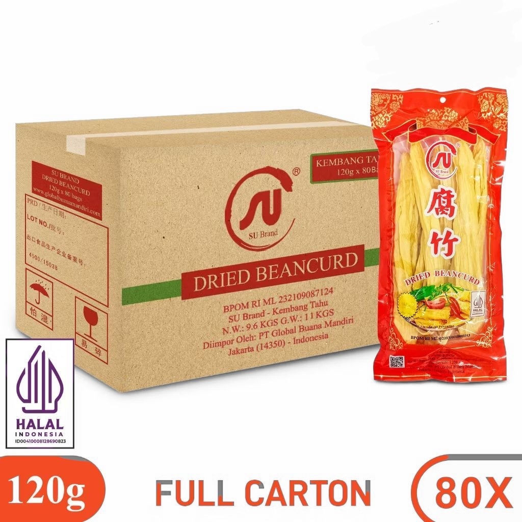 

SU Brand Kembang Tahu Stik Full Carton 120gr x 80 pcs - Dus