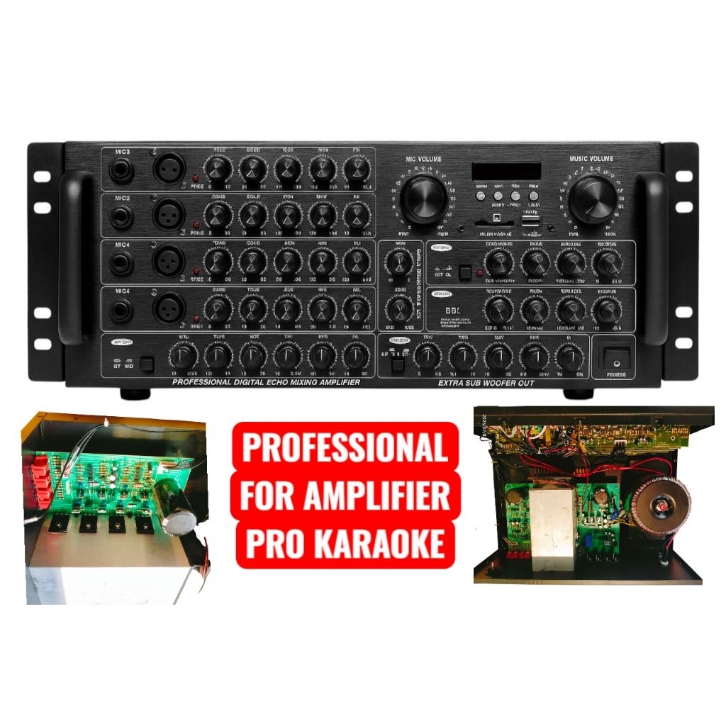 Amplifier Bluetooth Ampli karaoke Premium Home Theater Watt Besar