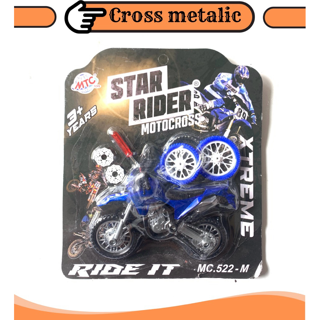 MAINAN MOTOR CROSS METALIC / MAINAN CROSS BONGKAR PASANG / MAINAN CROSS OBENG