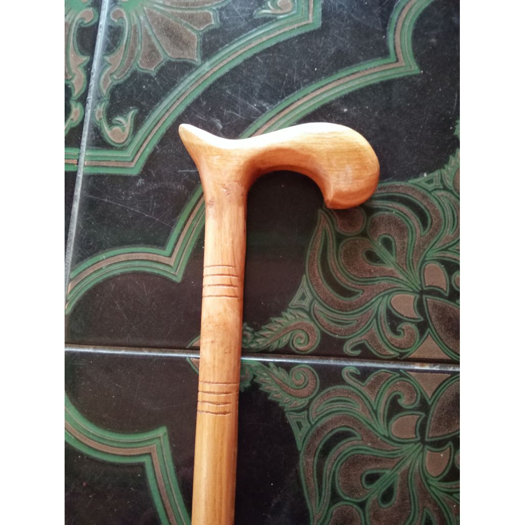 Tongkat plitur kayu jati