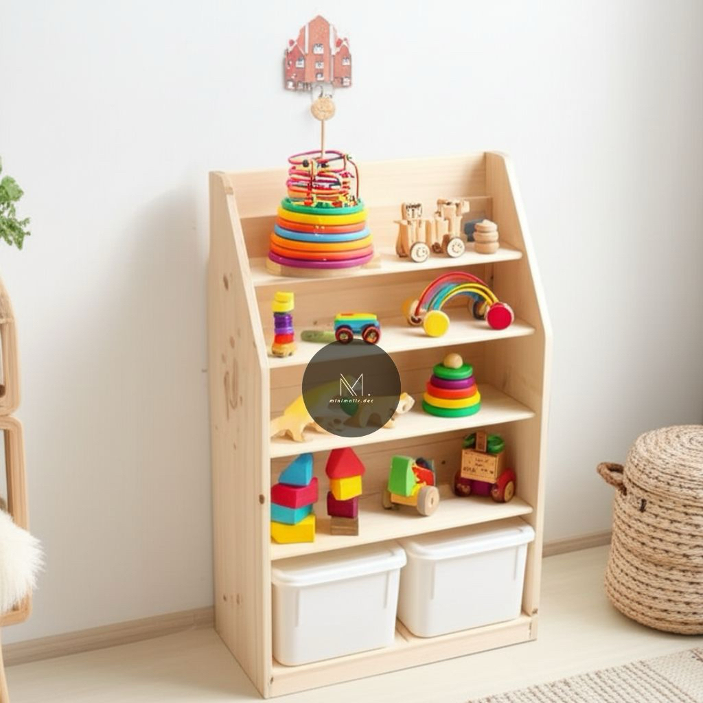 Rak Minimalis / Rak Buku Minimalis / Rak mainan anak minimalis / Rak