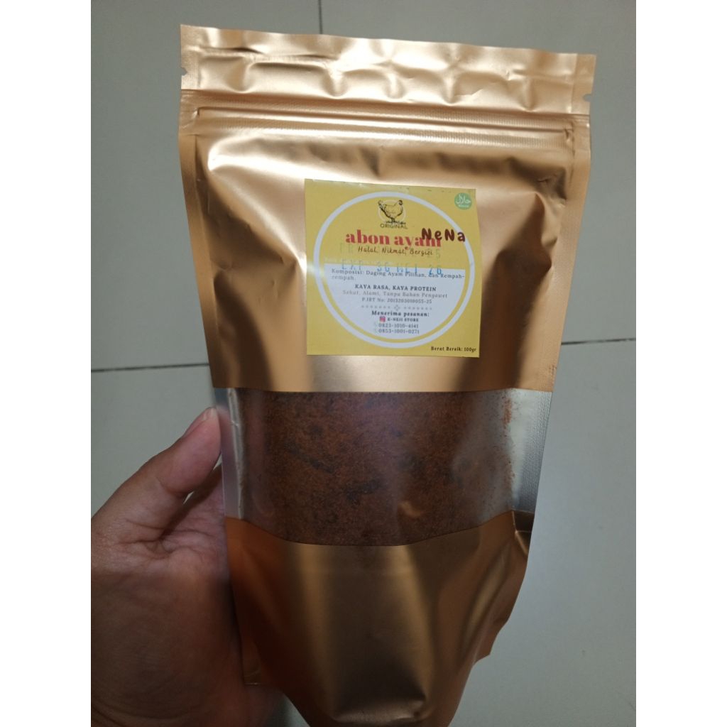 

Abon Ayam 100 gram halal bergizi tanpa pengawet