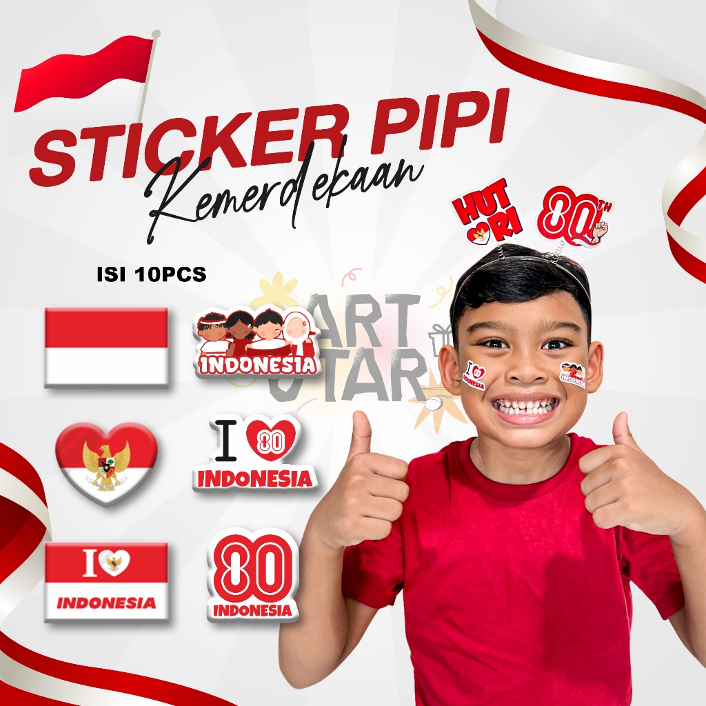 

Sticker Pipi Merah Putih | Tempelan Pipi Bendera stiker aesthetic indonesia 17 agustus