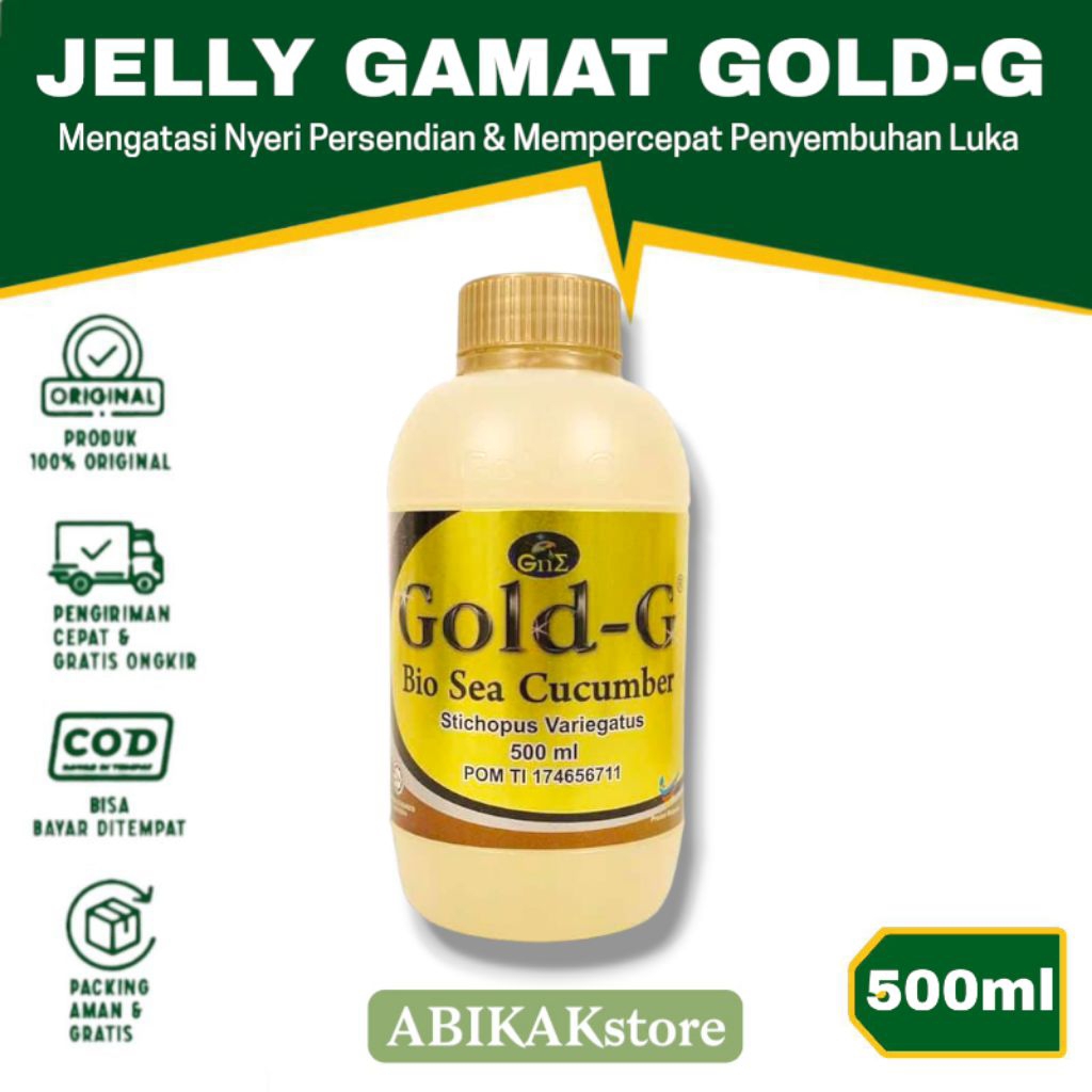 GOLD-G Jelly Gamat Gold Gamat Emas Teripang Laut 100% Original