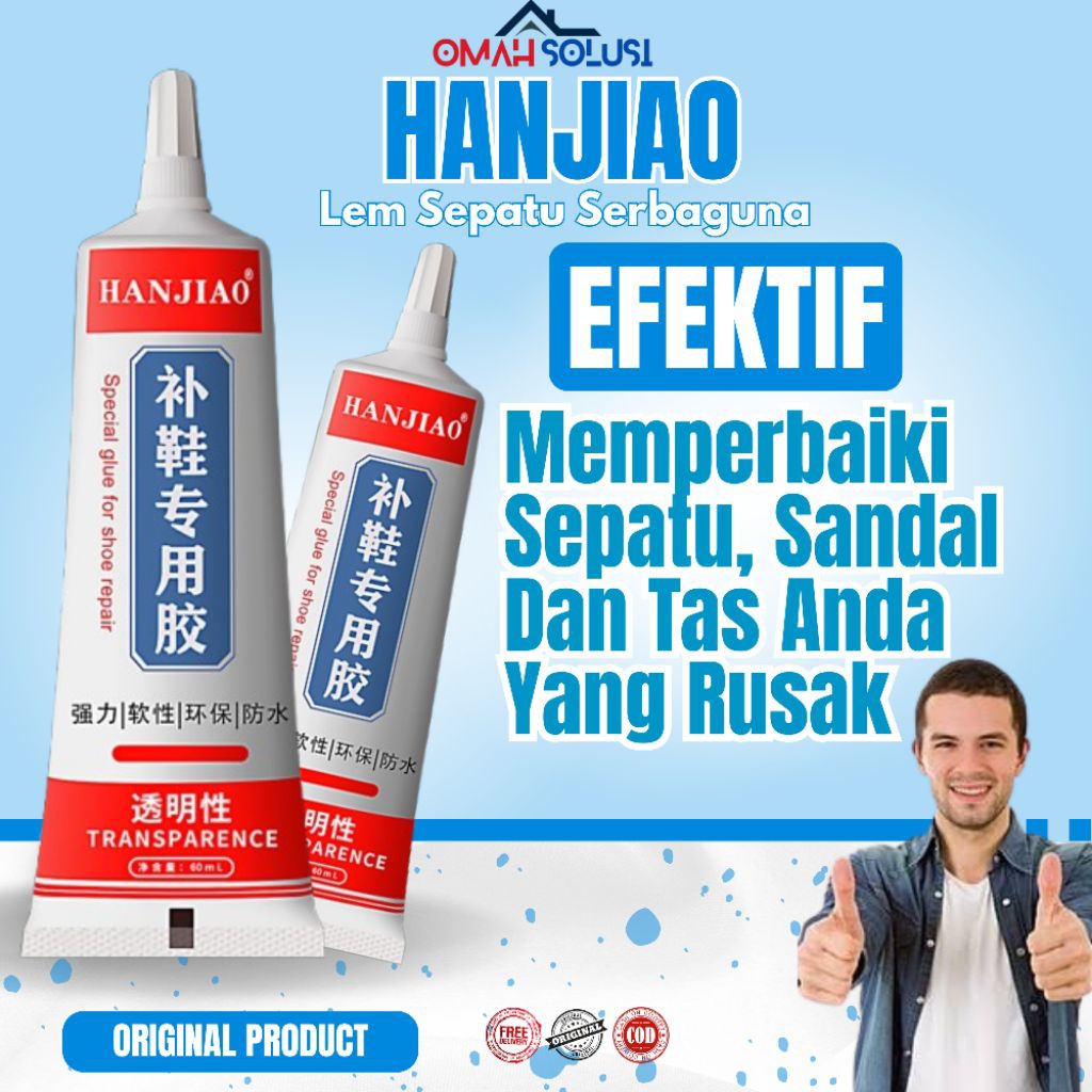 Lem Sepatu Tas Sandal Super Kuat Tahan Air Cepat Kering Original Hanjiao