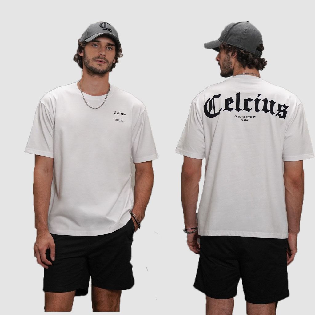 KAOS CELCIUS CREATIVE DIVISION WHITE-015 T-SHIRT DISTRO PRIA WANITA