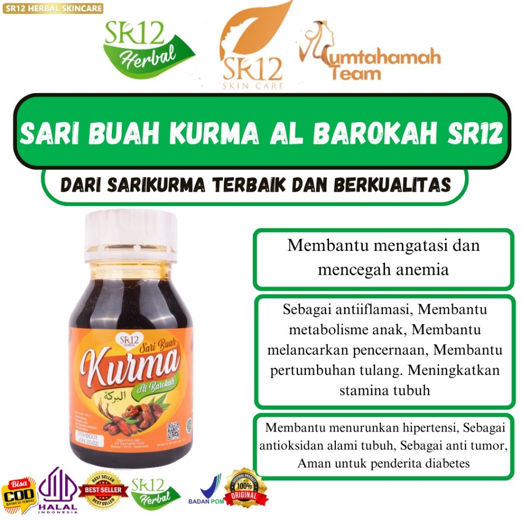 

Sari Buah Kurma Al Barokah SR12 / Sari kurma Asli / meningkatkan stamina tubuh
