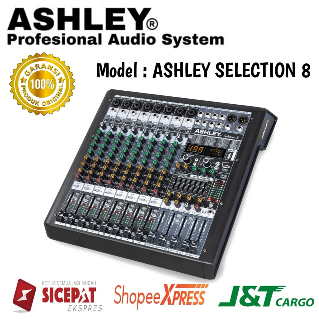 Mixer Ashley Selection 8 Original Mixer Ashley 8 Channel Bluetooth usb