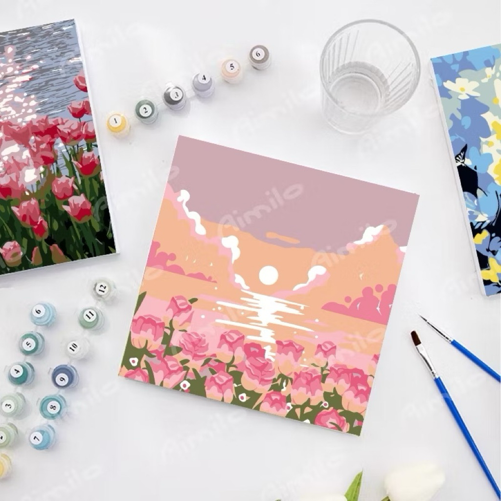 

Lukisan Kanvas DIY Digital Painting Kit With Kanvas 20x20cm