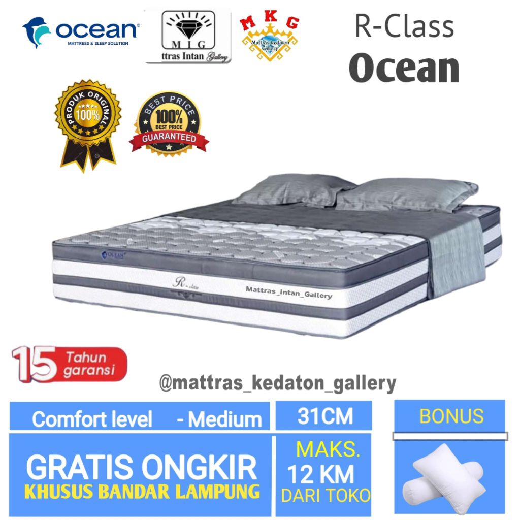 Kasur Ocean Springbed R Class T31 Cm - kasur spring bed ocean Spring bed size 160 - 180 bandar lampu