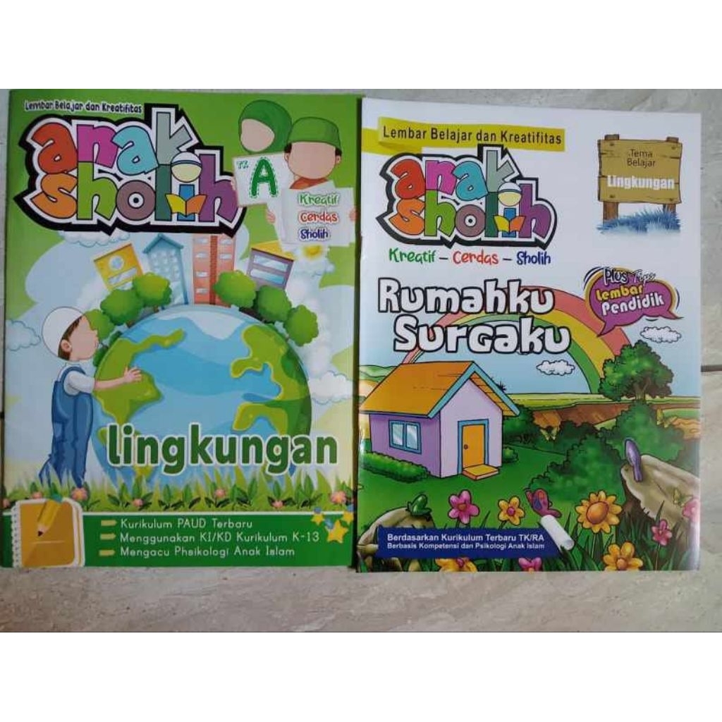 majalah anak sholih tema lingkungan TK A dan TK B
