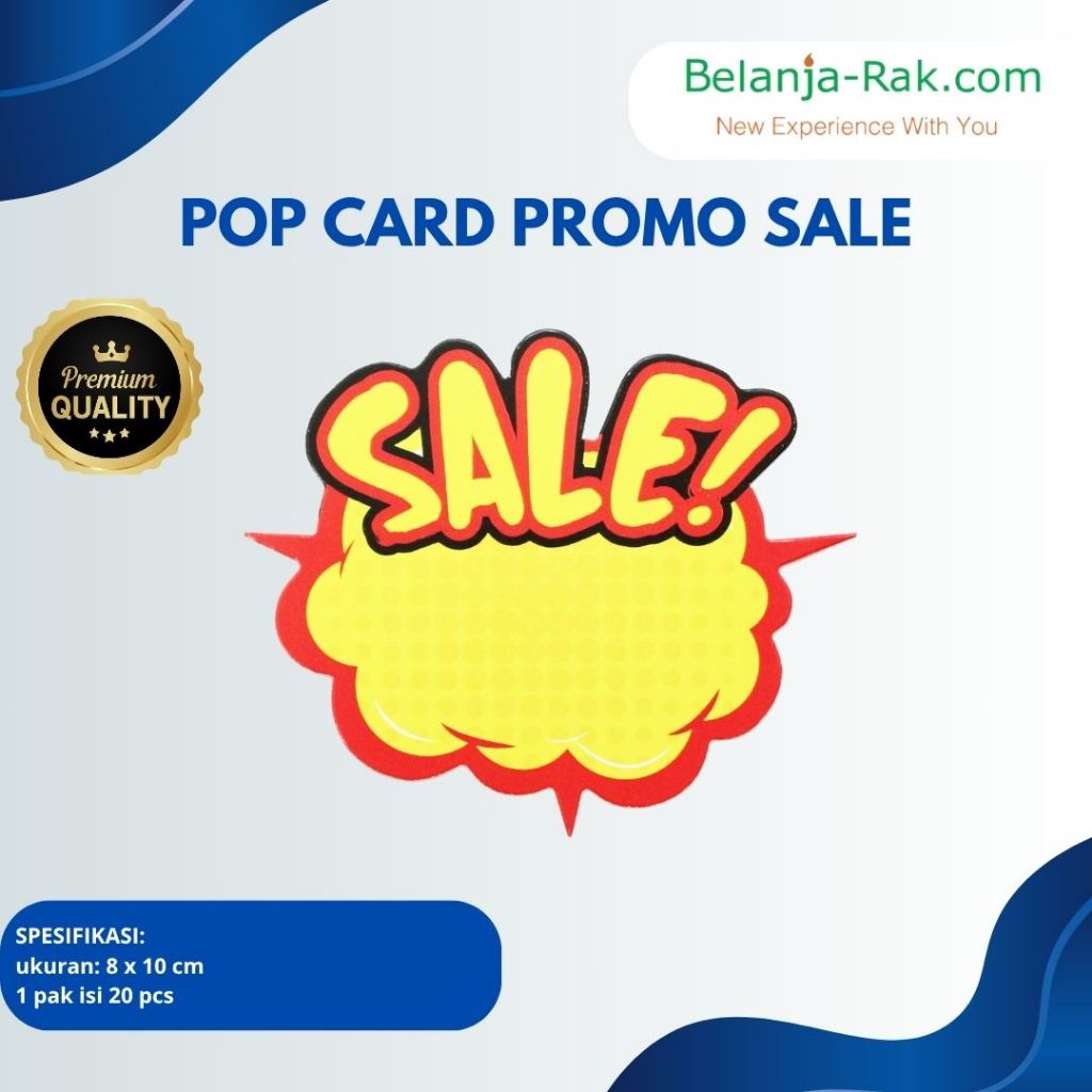 

Pop card SALE kertas promo 1 Pack isi 20pcs