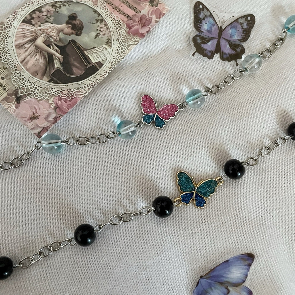 BAUBLE.SBY - GELANG KALUNG KUPU YU NA-BI BRACELET NECKLACE ACCESORIES AESTHETIC KOREA