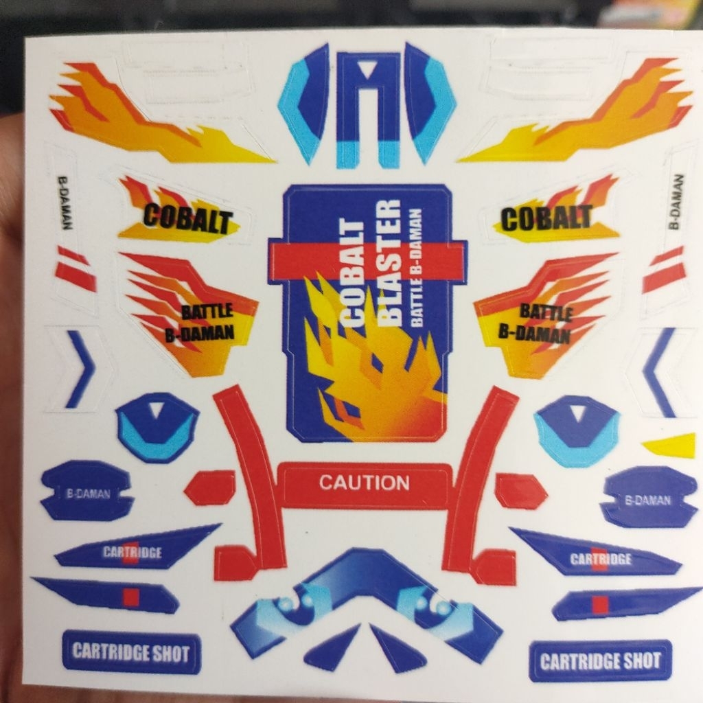 cutting sticker for battle bdaman cobalt blaster