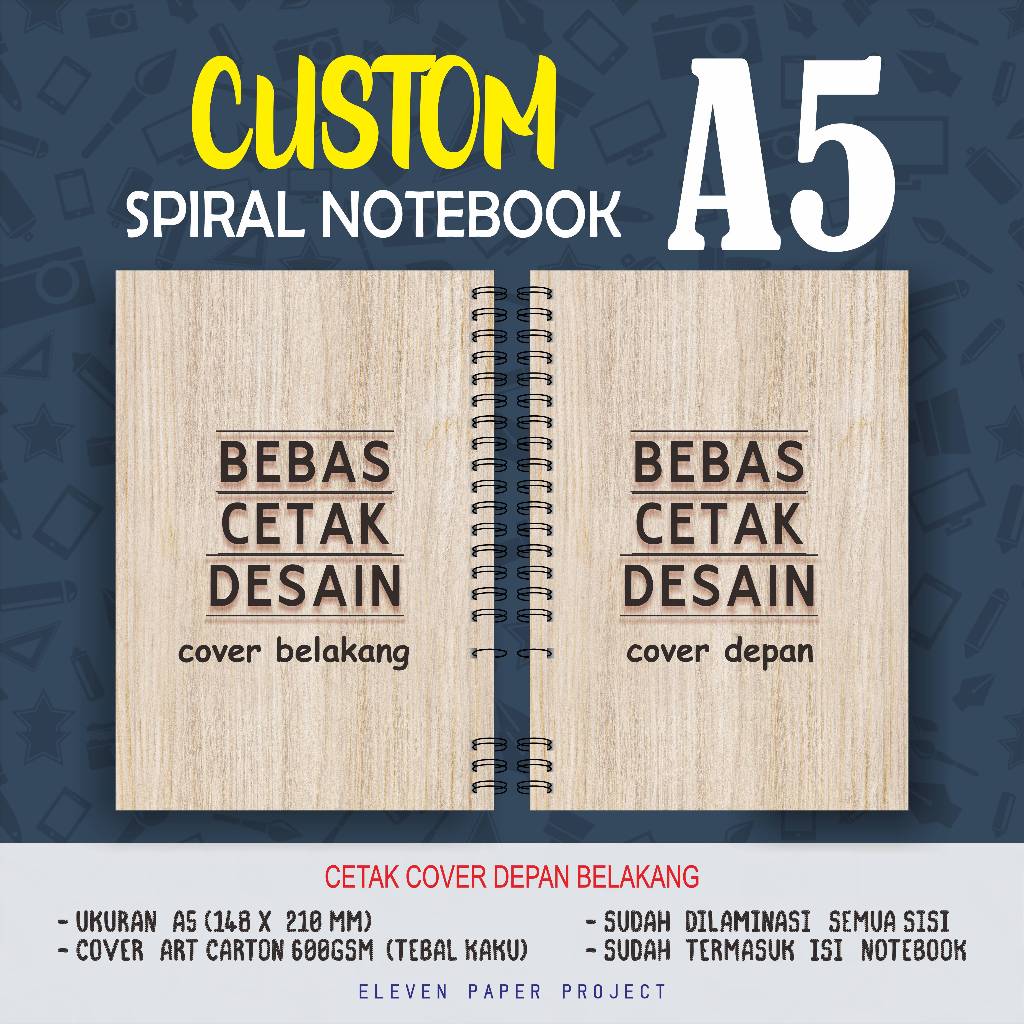 

Notebook Spiral A5 Custom Cover Tebal untuk Buku Catatan
