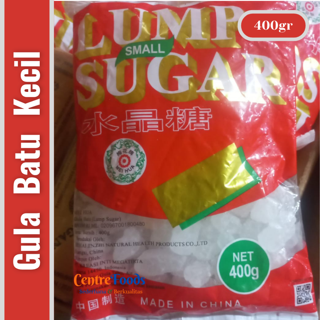 

Gula Batu Kecil - Gula Cetak Padat Kecil Lump Small Sugar MEI HUA | 400gr [ Harga Per BKS ]