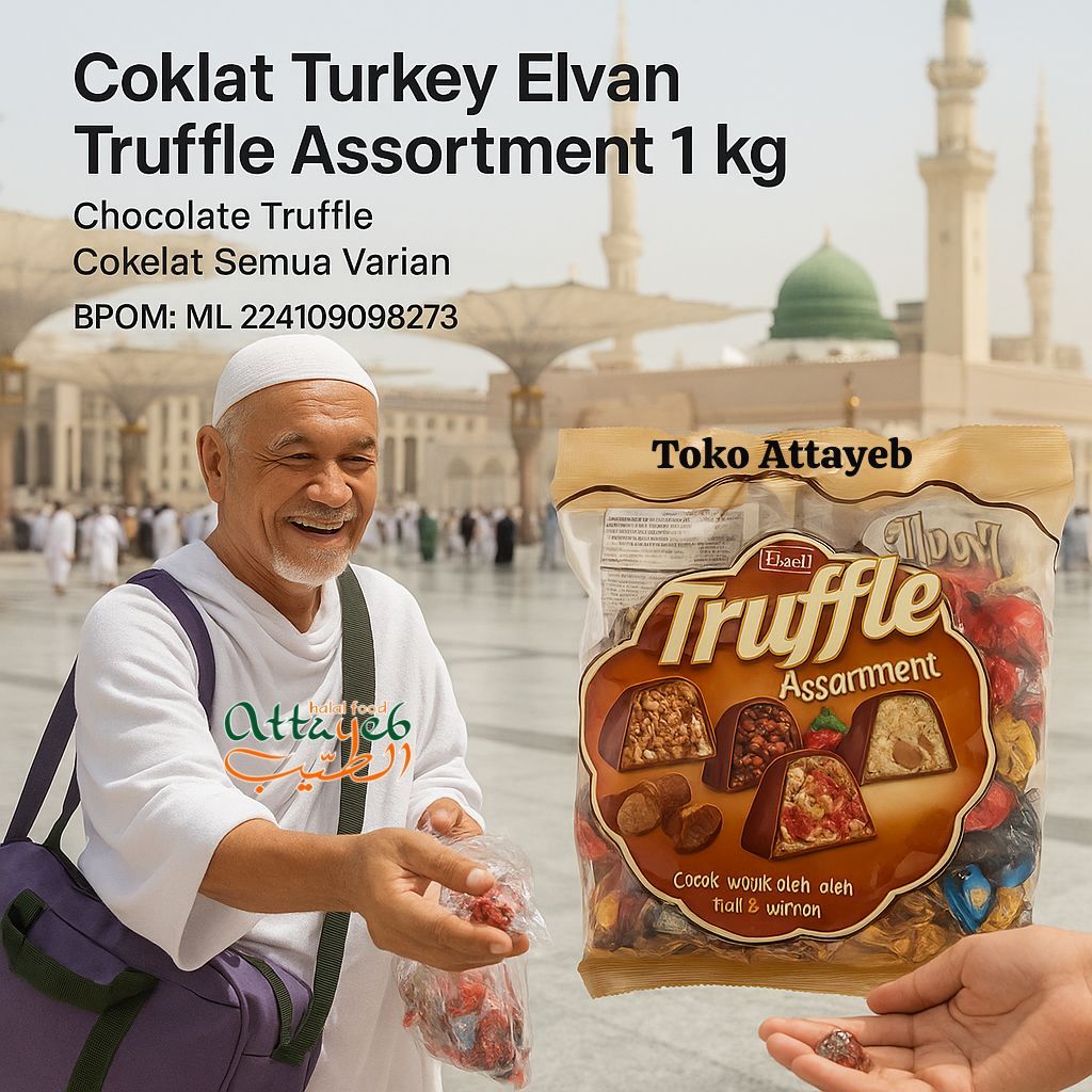 

Coklat Turkey Elvan Truffle Assortment 1kg Chocolate Truffle Assortment Cokelat Semua Varian 1000gr (EXP 2026 BPOM)