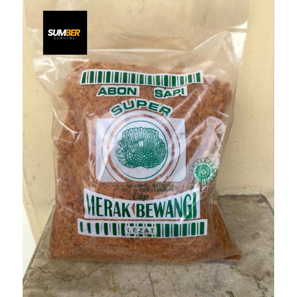 

abon sapi super merak bewangi 250 gram hijau