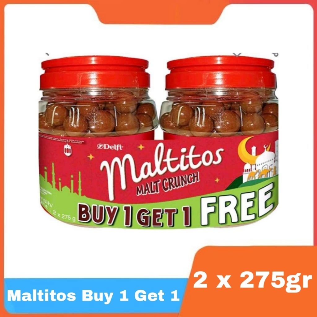 

MALTITOS malt crunchy coklat bola delfi toples 275 gr isi 2 toples