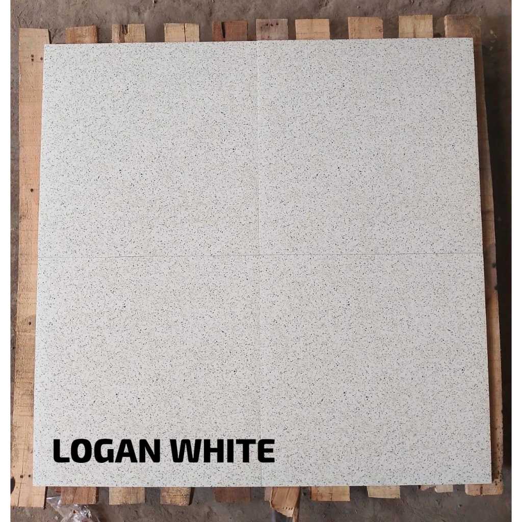 KERAMIK LANTAI MATT 50X50 PLATINUM LOGAN WHITE A (CUTTING) keramik kasar keramik lantai 50x50 kasar 