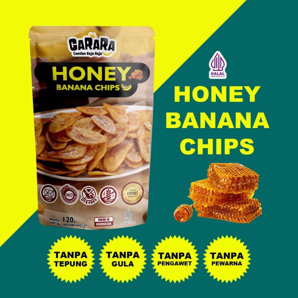 

Honey Banana Chips 120g CARARA TERLARIS 2022 Keripik Pisang Madu