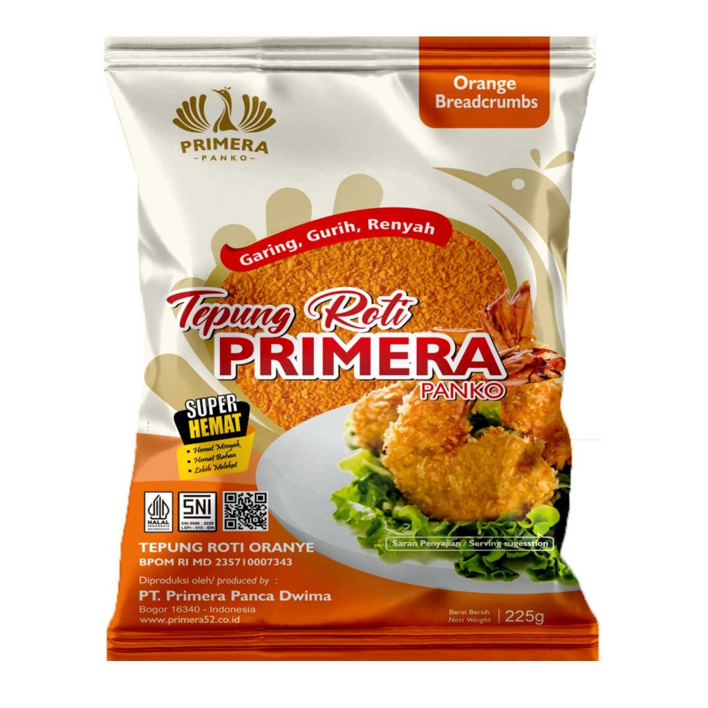 

PRIMERA PANKO Tepung Roti Econo Orange 225g