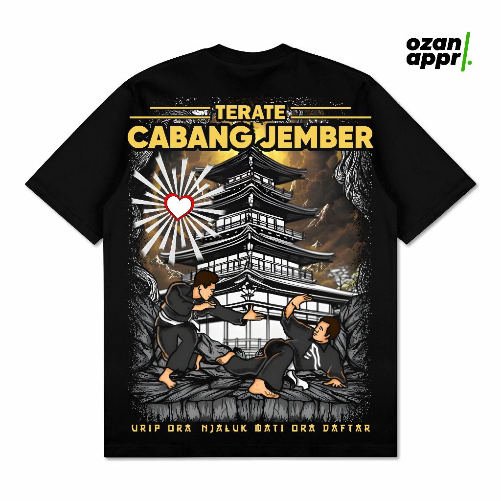 Kaos PSHT Cabang Jember Full Punggung Katun Premium