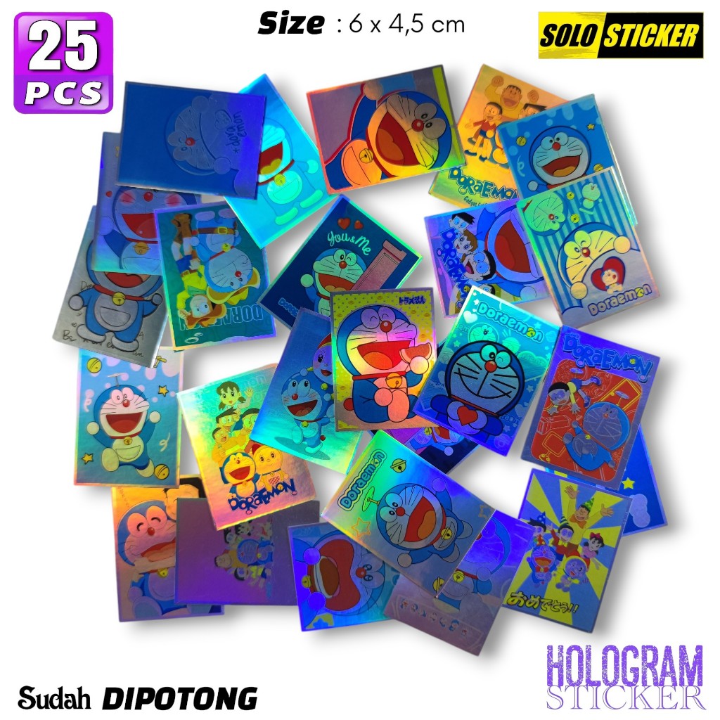 

Sticker Aesthetic Pack Kartun Doraemon Hologram Waterproof untuk Sticker Laptop Casing Handphone