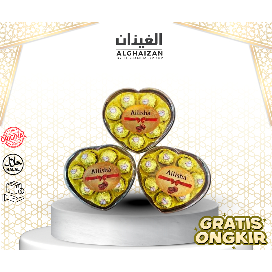

Coklat Ailisha Waferball Love Isi 8pcs - Coklat Kacang - Coklat batangan -Coklat turkiye - Oleh oleh