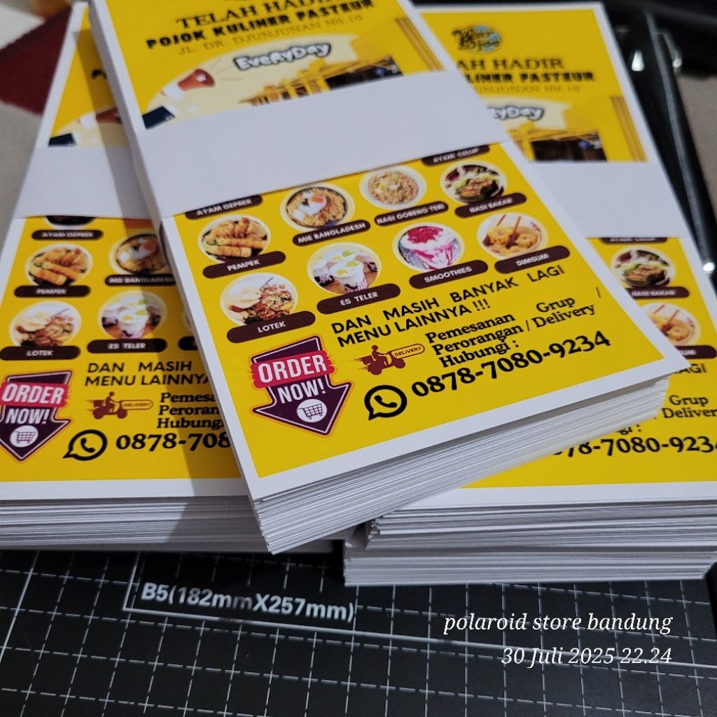 

Cetak brosur 1 sisi ukuran 1/3 A4 (10x21cm)