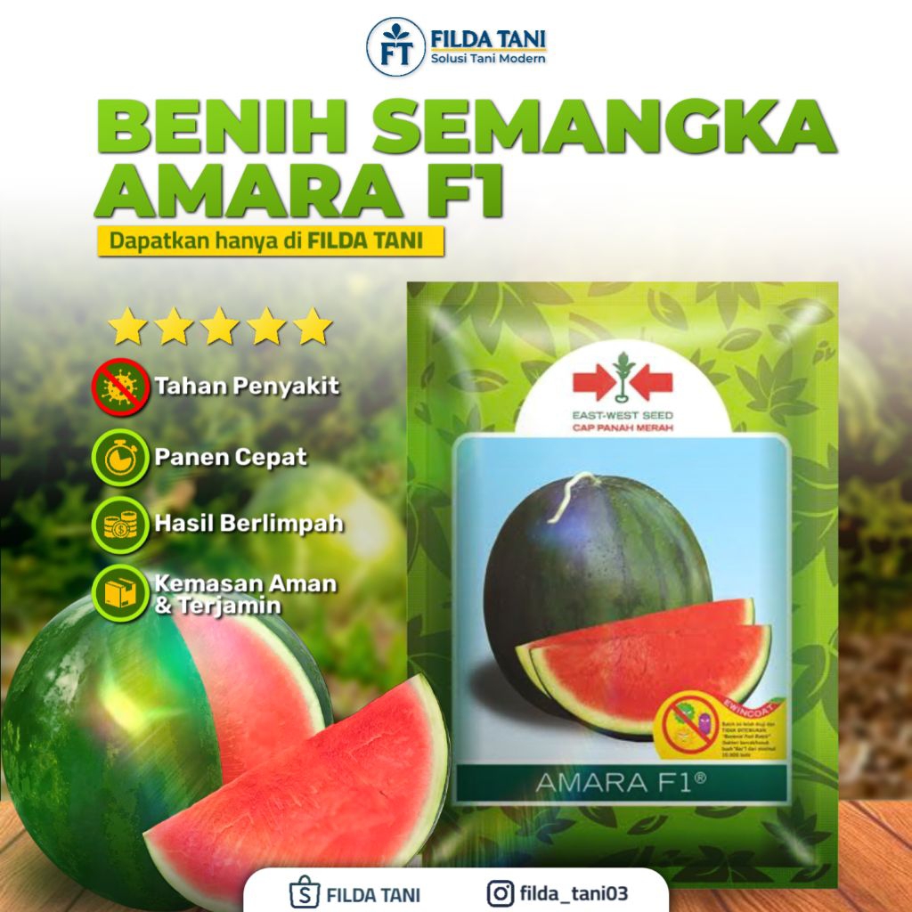 

Cap Panah Merah — Benih Semangka AMARA F1 NON BIJI 360 Butir