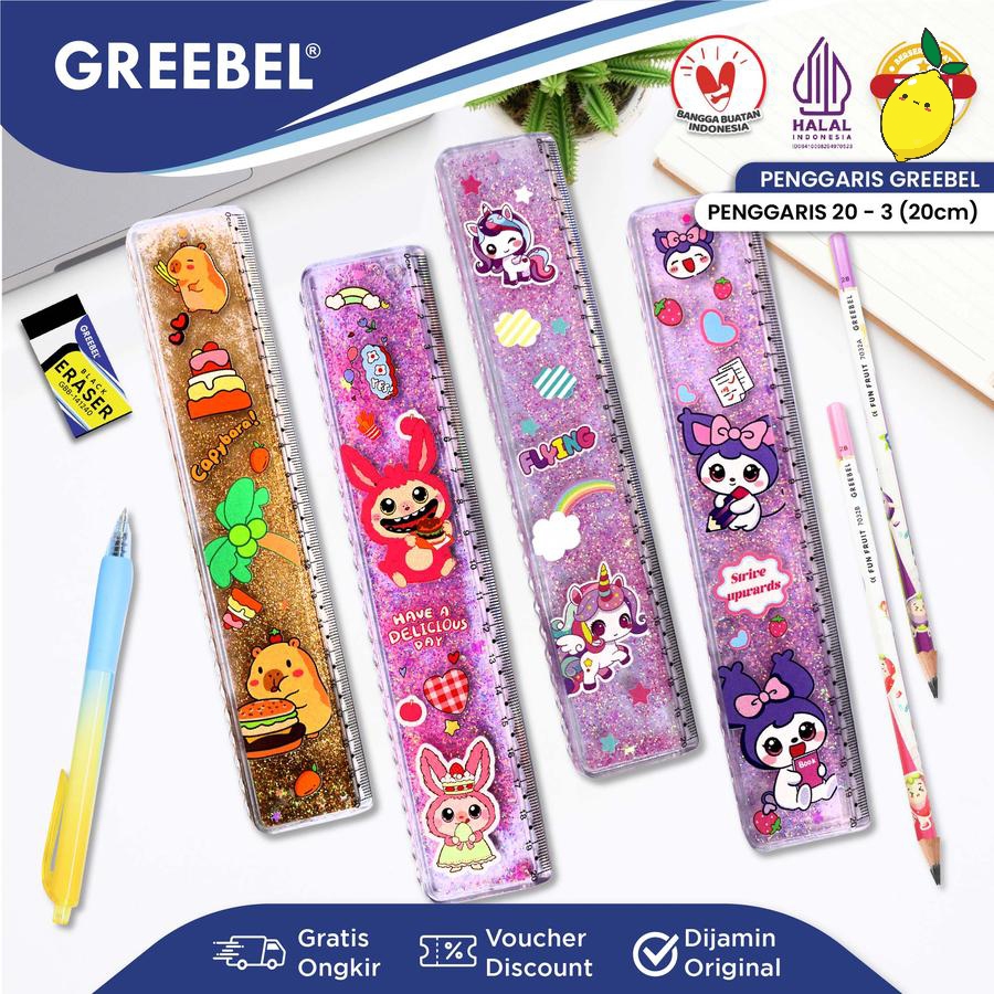 

Greebel Penggaris Karakter Air Glitter 20cm / Ruler Glitter (20-3C)