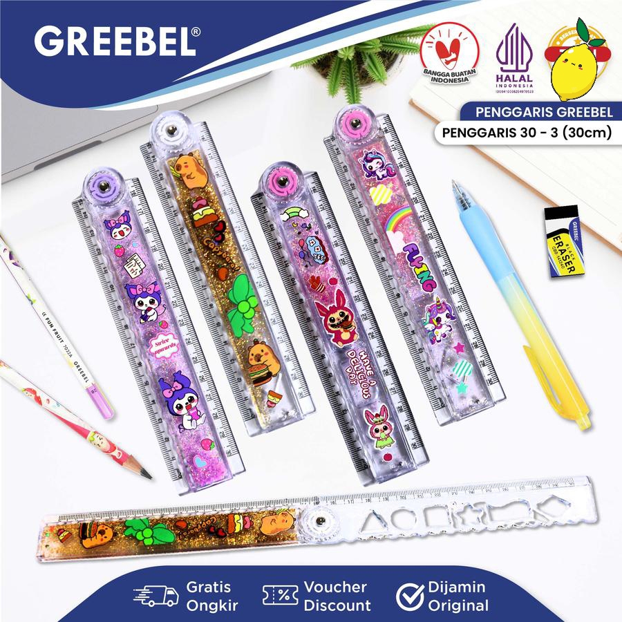 

Greebel Penggaris Lipat Glitter 30cm / Ruler Foldable Glitter (30-3B)