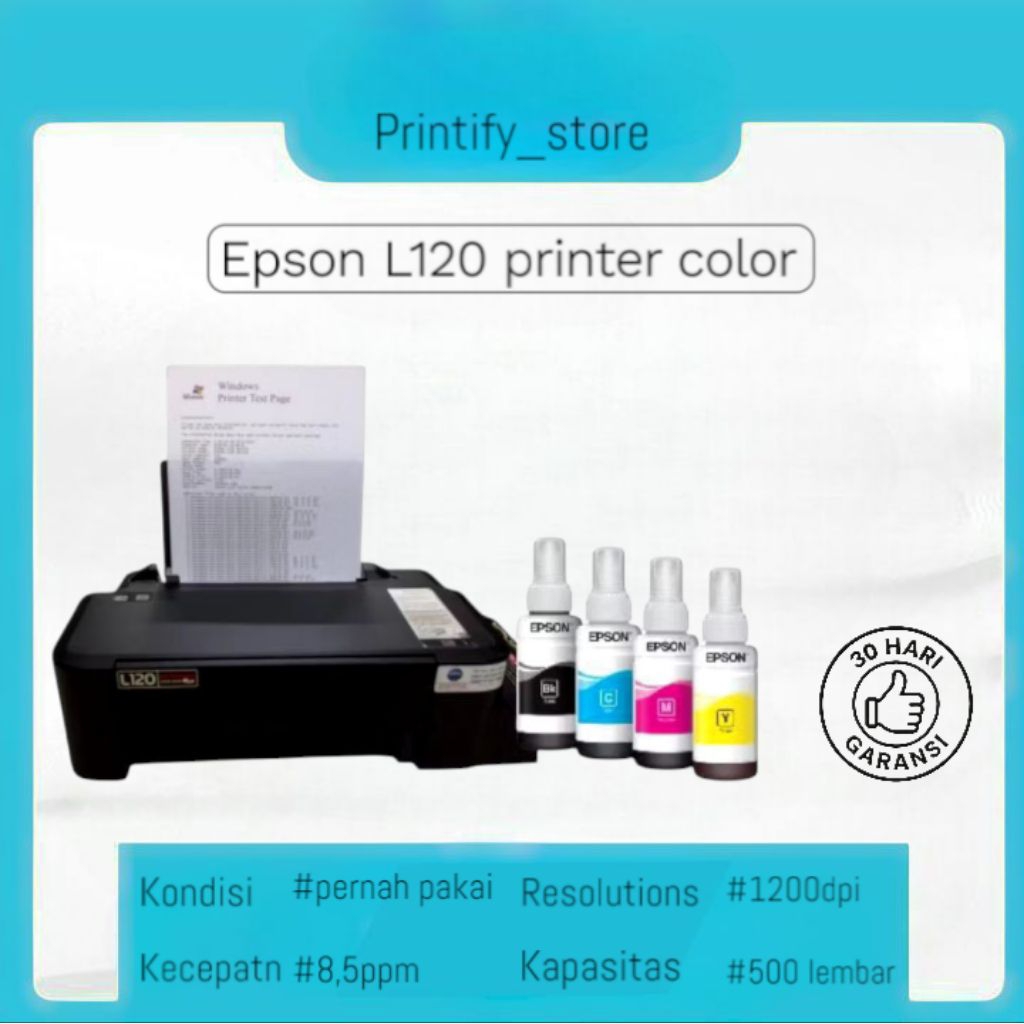 printer Epson L120 free tinta 1 set