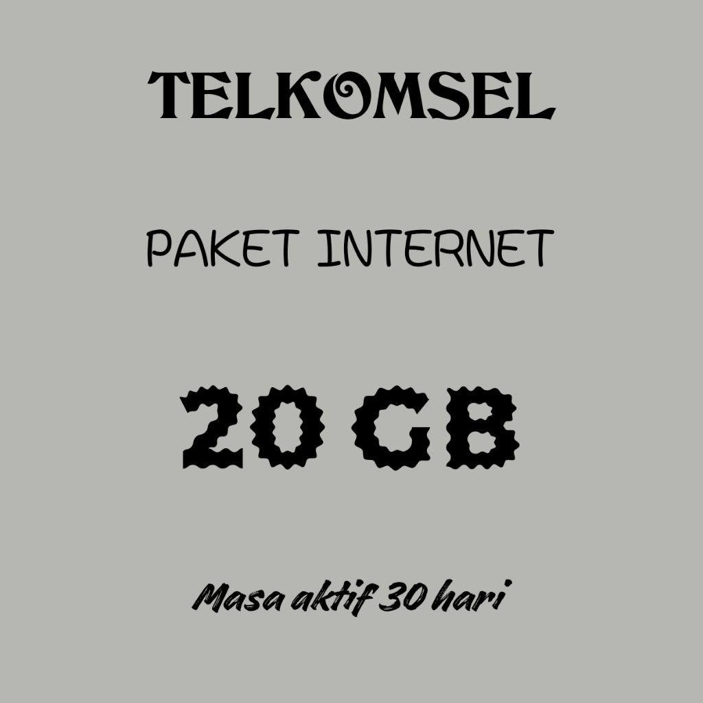 TELKOMSEL PAKET DATA INTERNET 20 GB