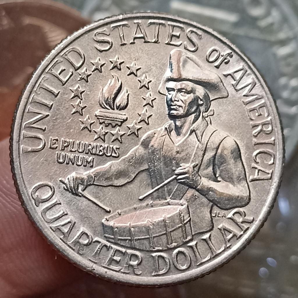 Koin Kuno US 1/4 Quarter Dolllar "Washington Quarter" Bicentennial