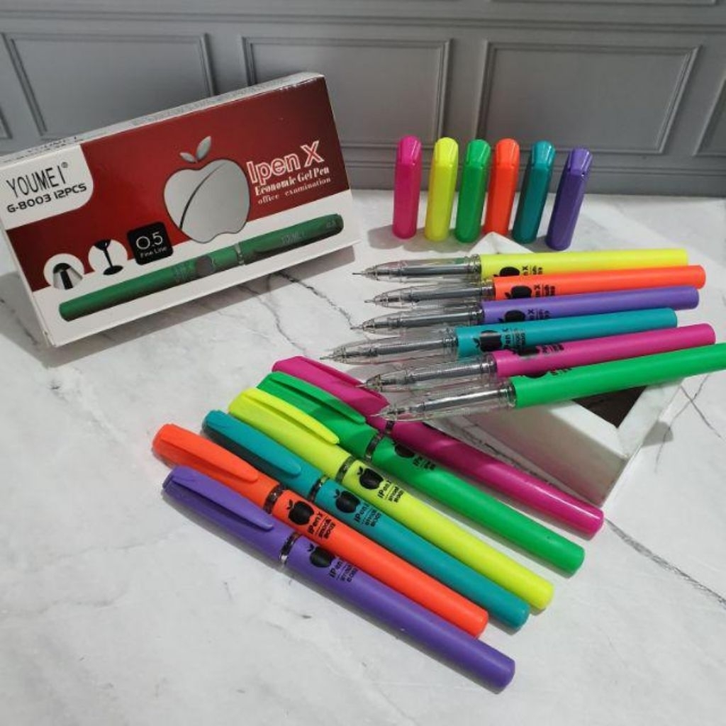 

( 1 Lusin isi 12 pcs ) IPENX Pulpen Gel Warna Warni