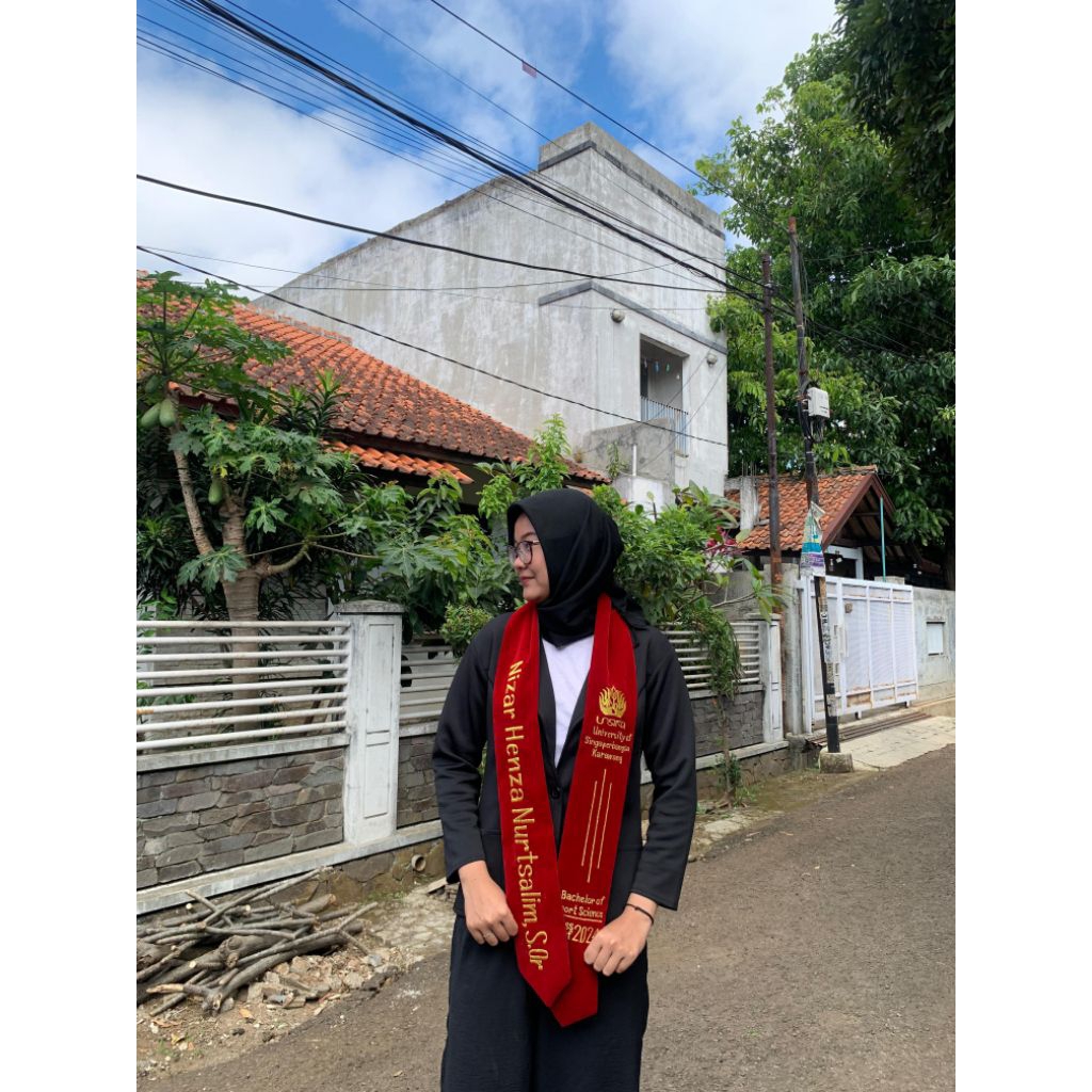 (1 HARI JADI) SELEMPANG WISUDA BLUDRU BORDIR