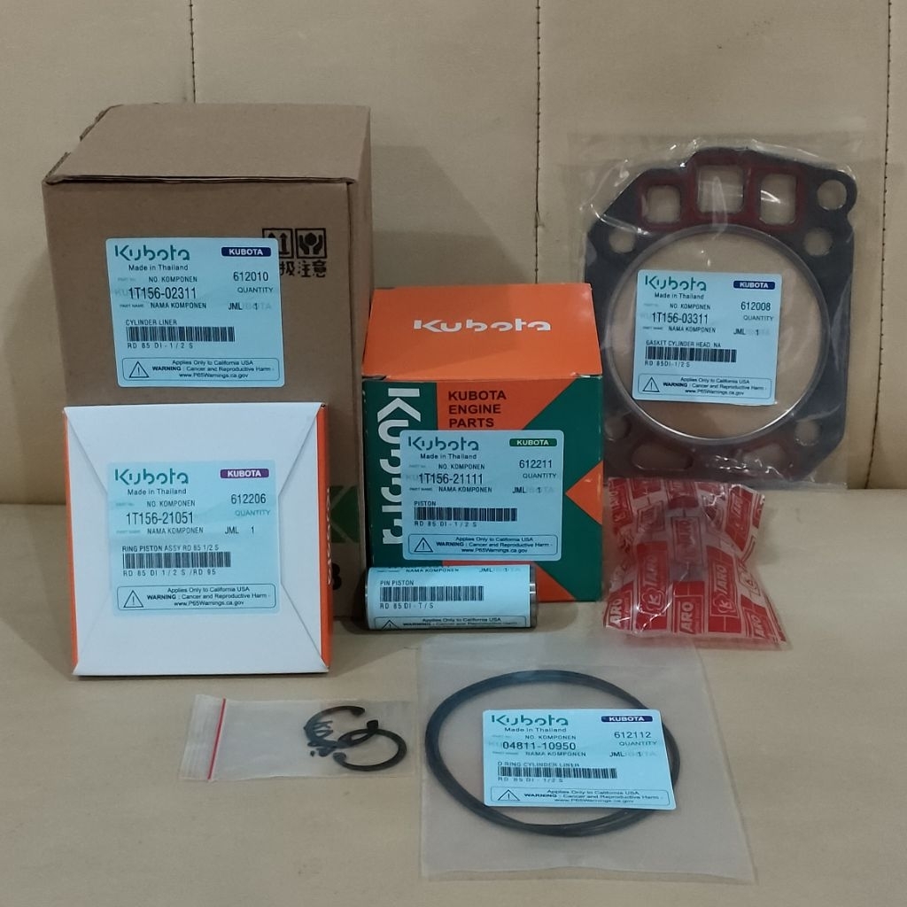 PAKETAN RD 85 DI-1/2 S /RD 95 CYLINDER LINER MESIN TRAKTOR KUBOTA