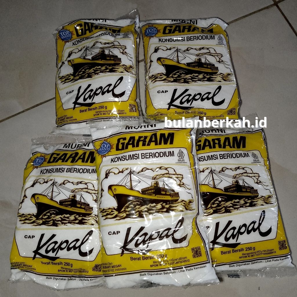 

Garam Cap Kapal beriodium MURNI 250gr ORIGINAL