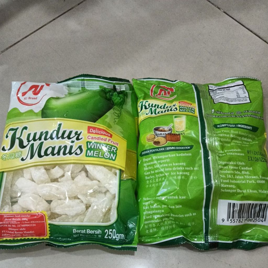 

250gr gula kundur, dong gua, winter melon, tangkue, manisan buah kundur kering