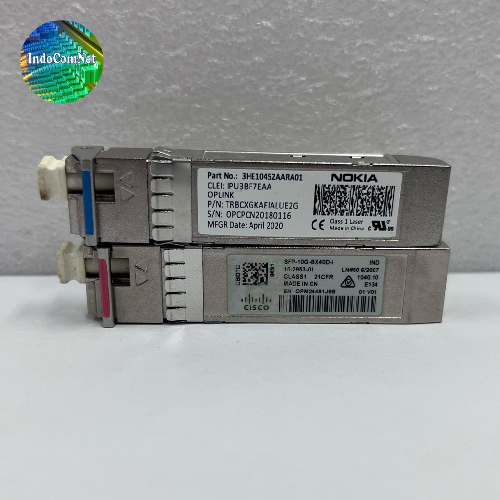 SFP+ BIDI 10G 40Km Sepasang LC SFP BIDI 10G ER 40Km Compatible Mikrotik