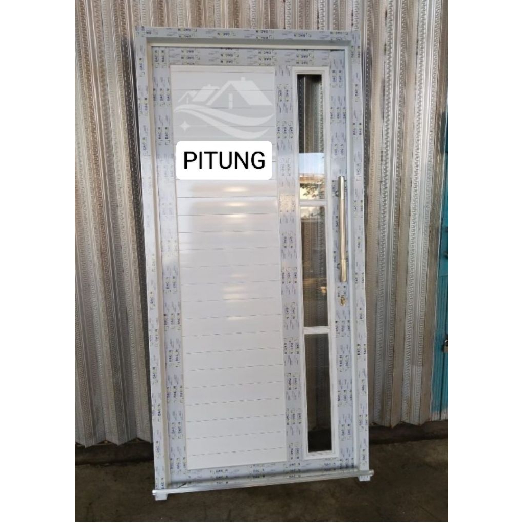 Set pintu aluminium sliding spandrell double bisa custom (free packing kayu)